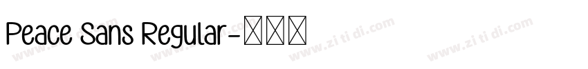 Peace Sans Regular字体转换
